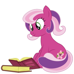 Size: 1200x1200 | Tagged: safe, artist:prixy05, imported from derpibooru, cheerilee (g3), earth pony, pony, book, g3, g3 to g4, g4, generation leap, reading, simple background, solo, transparent background, vector