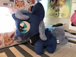 Size: 1080x809 | Tagged: safe, artist:emberfallplush, imported from derpibooru, princess luna, alicorn, pony, chibi, female, filly, filly luna, foal, horn, irl, peytral, photo, plushie, solo, spread wings, wings, younger