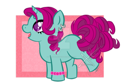 Size: 900x600 | Tagged: safe, artist:gummysharkcircus, imported from derpibooru, oc, oc only, unicorn, deviantart watermark, female, filly, foal, obtrusive watermark, simple background, solo, transparent background, watermark