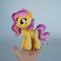 Size: 1600x1599 | Tagged: safe, artist:meplushyou, imported from derpibooru, oc, oc only, pegasus, pony, commission, female, folded wings, happy, irl, mare, photo, plushie, smiling, standing, wings