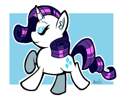Size: 582x466 | Tagged: safe, artist:the-irken-moonwalker, imported from derpibooru, rarity, pony, unicorn, eyes closed