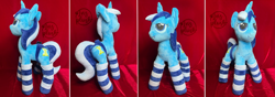 Size: 4269x1505 | Tagged: safe, artist:lnz14, imported from derpibooru, minuette, pony, unicorn, clothes, female, mare, panties, plushie, socks, solo, underwear