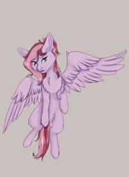 Size: 1191x1627 | Tagged: safe, artist:midnightmagic15, imported from derpibooru, oc, oc only, pegasus, pony, chest fluff, flying, looking at you, solo, spread wings, wings