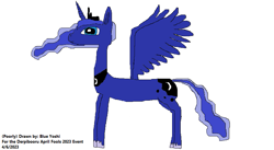 Size: 877x479 | Tagged: safe, artist:blueyoshi, imported from derpibooru, princess luna, 1000 hours in ms paint, colored, ms paint, solo