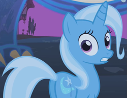 Size: 763x585 | Tagged: safe, imported from derpibooru, screencap, trixie, bear, pony, unicorn, ursa, ursa minor, boast busters, season 1, butt, cropped, female, mare, plot, the great and powerful ass