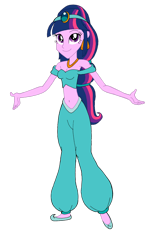 Size: 1024x1656 | Tagged: safe, artist:renthegodofhumor, imported from derpibooru, twilight sparkle, human, equestria girls, aladdin, clothes, cosplay, costume