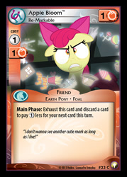 Size: 344x480 | Tagged: safe, imported from derpibooru, apple bloom, bloom and gloom, angry, ccg, enterplay, equestrian odysseys, merchandise