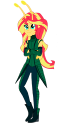 Size: 1024x1975 | Tagged: safe, artist:renthegodofhumor, imported from derpibooru, sunset shimmer, mantis, equestria girls, clothes, cosplay, costume, guardians of the galaxy, marvel