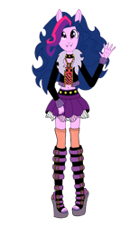 Size: 1024x1664 | Tagged: safe, artist:renthegodofhumor, imported from derpibooru, twilight sparkle, equestria girls, clawdeen wolf, clothes, cosplay, costume, monster high