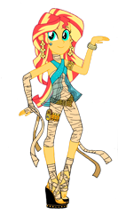 Size: 1024x1926 | Tagged: safe, artist:renthegodofhumor, imported from derpibooru, sunset shimmer, human, equestria girls, cleo de nile, clothes, cosplay, costume, monster high