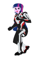 Size: 1024x1547 | Tagged: safe, artist:renthegodofhumor, imported from derpibooru, twilight sparkle, human, equestria girls, avengers, boots, clothes, cosplay, costume, gloves, motorcross, shoes