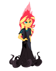 Size: 1024x1295 | Tagged: safe, artist:renthegodofhumor, imported from derpibooru, sunset shimmer, human, equestria girls, clothes, cosplay, costume, hades, hercules