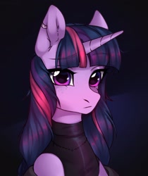 Size: 1818x2160 | Tagged: safe, artist:kaito_wivil, imported from derpibooru, twilight sparkle, pony, unicorn, bust, female, solo