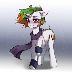 Size: 1023x1017 | Tagged: safe, artist:kaito_wivil, imported from derpibooru, oc, oc only, pony, unicorn, gradient background, solo