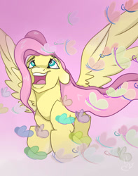 Size: 1280x1628 | Tagged: safe, artist:sallybatbridge, imported from derpibooru, fluttershy, butterfly, pegasus, solo