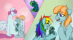 Size: 1203x664 | Tagged: safe, artist:sallybatbridge, imported from derpibooru, rainbow dash, windy whistles, oc, pegasus, pegasus oc, toy