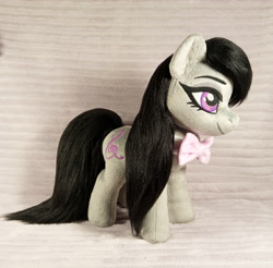 Size: 3120x3076 | Tagged: safe, artist:doctorkoda, imported from derpibooru, octavia melody, earth pony, pony, bowtie, female, irl, mare, photo, plushie, smiling, solo, standing