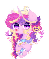 Size: 1024x1229 | Tagged: safe, artist:magicangelstarartist, imported from derpibooru, princess cadance, alicorn, pony, female, jewelry, looking at you, mare, necklace, simple background, solo