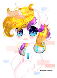 Size: 762x1049 | Tagged: safe, artist:magicangelstarartist, imported from derpibooru, oc, oc only, pony, unicorn, bust, commission, jewelry, necklace, portrait, simple background, solo