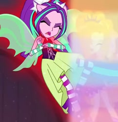 Size: 1032x1064 | Tagged: safe, imported from derpibooru, screencap, aria blaze, equestria girls, rainbow rocks, bare shoulders, clothes, dress, female, sleeveless, solo