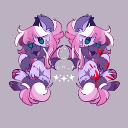 Size: 500x500 | Tagged: safe, artist:yun_nhee, imported from derpibooru, oc, oc only, bat pony, pony, solo
