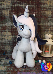 Size: 2050x2811 | Tagged: safe, artist:1stastrastudio, imported from derpibooru, oc, oc only, pony, unicorn, bags under eyes, commission, female, horn, irl, mare, photo, plushie, solo, standing