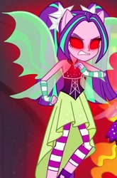 Size: 685x1037 | Tagged: safe, imported from derpibooru, screencap, aria blaze, equestria girls, rainbow rocks, bare shoulders, clothes, dress, female, sleeveless, solo