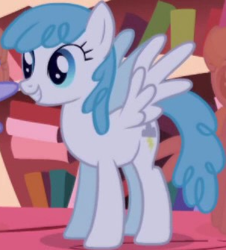 Size: 303x335 | Tagged: safe, imported from derpibooru, screencap, lightning bolt, white lightning, pegasus, pony, friendship is magic, background character, background pony, cropped, female, mare, solo focus, spread wings, wings