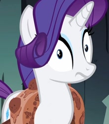 Size: 543x613 | Tagged: safe, imported from derpibooru, screencap, rarity, pony, unicorn, a dog and pony show, season 1, cropped, female, frown, mare, surprised, wide eyes