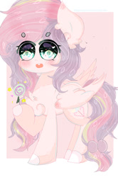 Size: 729x1096 | Tagged: safe, artist:magicangelstarartist, imported from derpibooru, oc, oc only, oc:lightly candy, pony, female, mare, multicolored hair, simple background, solo