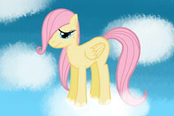 Size: 3000x2000 | Tagged: safe, artist:jimthecactus, imported from derpibooru, fluttershy, pegasus, pony, cloud, crying, female, filly, filly fluttershy, on a cloud, sad, solo, standing on a cloud, younger