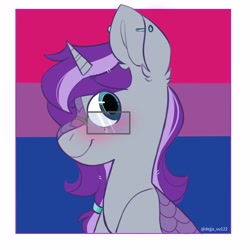 Size: 3000x3000 | Tagged: safe, artist:dejji_vuu, imported from derpibooru, oc, oc only, kirin, pony, pride flag, solo