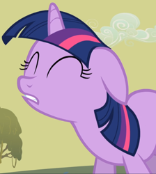 Size: 822x916 | Tagged: safe, imported from derpibooru, screencap, twilight sparkle, pony, unicorn, feeling pinkie keen, season 1, cropped, cute, eyes closed, female, floppy ears, mare, out of context, solo, twiabetes, unicorn twilight