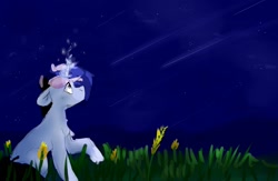 Size: 1445x940 | Tagged: safe, artist:greatsunflow42, imported from derpibooru, oc, oc only, pony, unicorn, night, solo