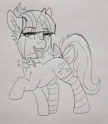 Size: 941x1079 | Tagged: safe, artist:h0rsefeathers, imported from derpibooru, oc, oc only, pony, unicorn, solo, traditional art