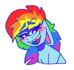 Size: 449x421 | Tagged: safe, artist:h0rsefeathers, imported from derpibooru, rainbow dash, pegasus, pony, simple background, solo, white background