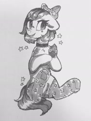 Size: 1536x2048 | Tagged: safe, artist:h0rsefeathers, imported from derpibooru, oc, oc only, earth pony, pony, clothes, socks, solo, traditional art