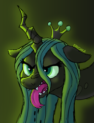 Size: 1089x1426 | Tagged: source needed, safe, artist:erichkaofficial, imported from derpibooru, queen chrysalis, changeling, changeling queen, sketch, solo