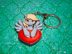 Size: 1280x960 | Tagged: safe, artist:made_by_franch, imported from derpibooru, derpy hooves, pegasus, handmade, heart, keychain, solo, trinket