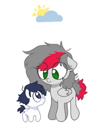 Size: 518x673 | Tagged: safe, artist:inkp0ne, imported from derpibooru, oc, oc only, earth pony, pegasus, pony, duo, simple background, white background