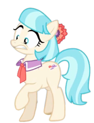 Size: 357x462 | Tagged: safe, edit, edited screencap, imported from derpibooru, screencap, coco pommel, earth pony, pony, rarity takes manehattan, background removed, female, mare, png, scared, simple background, solo, transparent background