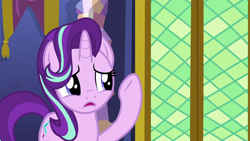 Size: 1280x720 | Tagged: safe, imported from derpibooru, screencap, starlight glimmer, unicorn, the crystalling, female, solo