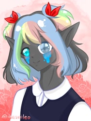 Size: 768x1024 | Tagged: safe, artist:iamsmileo, imported from derpibooru, oc, oc only, anthro, earth pony, solo