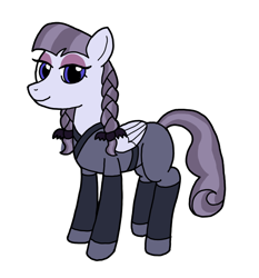 Size: 618x662 | Tagged: safe, artist:author92, imported from derpibooru, inky rose, pegasus, pony, braid, brightly colored ninjas, clothed ponies, clothes, drawn from memory, kunoichi, ninja, solo