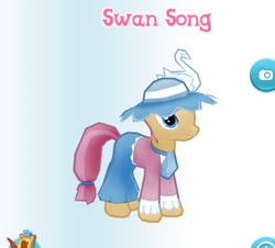 Size: 404x366 | Tagged: safe, imported from derpibooru, screencap, swan song, pony, gameloft, my little pony: magic princess