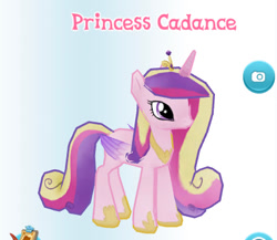 Size: 424x368 | Tagged: safe, imported from derpibooru, screencap, princess cadance, pony, gameloft, my little pony: magic princess