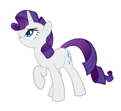 Size: 1993x1819 | Tagged: safe, artist:tersisa, imported from derpibooru, rarity, pony, unicorn, female, looking up, mare, open mouth, raised hoof, show accurate, simple background, solo, transparent background