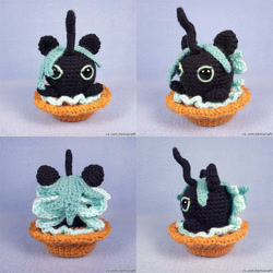 Size: 1000x1000 | Tagged: safe, artist:facja, imported from derpibooru, queen chrysalis, changeling, changeling queen, amigurumi, crochet, irl, photo, plushie