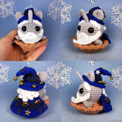 Size: 1000x1000 | Tagged: safe, artist:facja, imported from derpibooru, star swirl the bearded, pony, amigurumi, cape, clothes, crochet, hat, irl, photo, plushie, witch hat