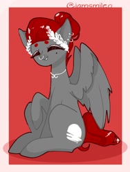 Size: 768x1024 | Tagged: safe, artist:iamsmileo, imported from derpibooru, oc, oc only, pegasus, pony, solo